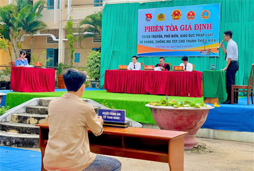 Liên chi đoàn Viện kiểm sát – Tòa án nhân dân huyện Hàm Thuận Nam tổ chức phiên tòa giả định